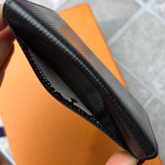 Auth. LV Louis Vuitton black unisex Mini Wallet card holder compact Epi leather - Picture 7 of 17